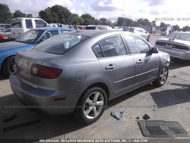 JM1BK12F951237243 - 2005 MAZDA 3 I SILVER photo 4