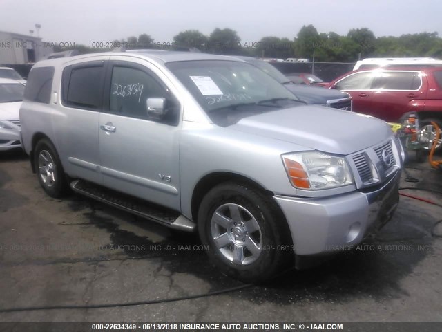 5N1AA08A25N713843 - 2005 NISSAN ARMADA SE/LE SILVER photo 1