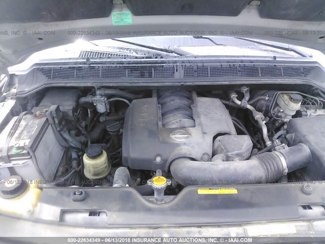 5N1AA08A25N713843 - 2005 NISSAN ARMADA SE/LE SILVER photo 10