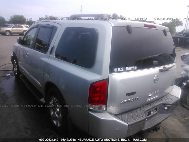 5N1AA08A25N713843 - 2005 NISSAN ARMADA SE/LE SILVER photo 3