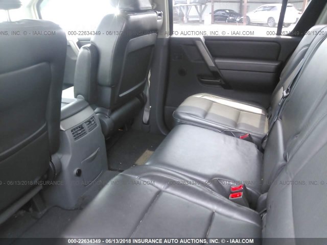 5N1AA08A25N713843 - 2005 NISSAN ARMADA SE/LE SILVER photo 8