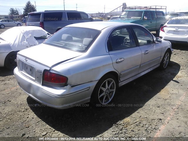 KMHWF25H35A150006 - 2005 HYUNDAI SONATA GL SILVER photo 4