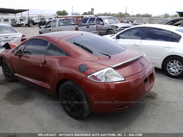 4A3AK34T56E027854 - 2006 MITSUBISHI ECLIPSE GT ORANGE photo 3