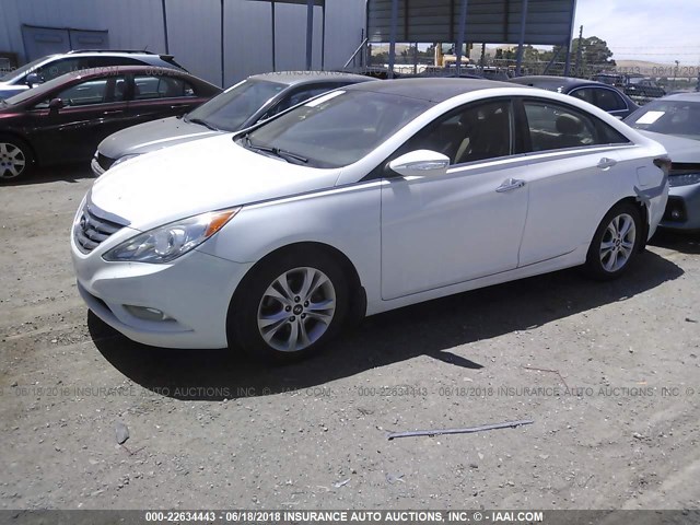 5NPEC4AC7CH449017 - 2012 HYUNDAI SONATA SE/LIMITED WHITE photo 2