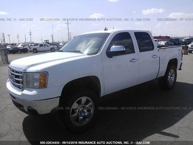 3GTEK23329G276609 - 2009 GMC SIERRA K1500 SLE WHITE photo 2