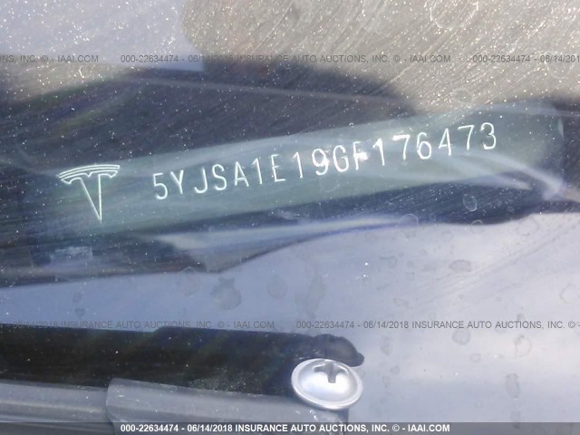 5YJSA1E19GF176473 - 2016 TESLA MODEL S Սև լուսանկար 8