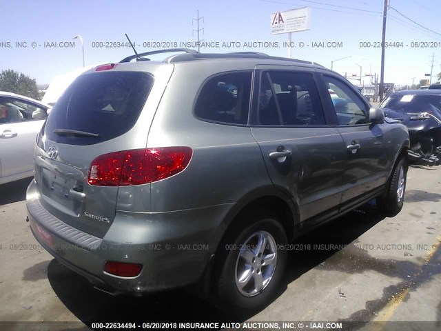 5NMSG13D47H101531 - 2007 HYUNDAI SANTA FE GLS GREEN photo 4