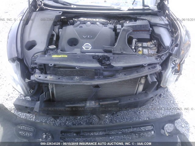 1N4AA5AP2CC817943 - 2012 NISSAN MAXIMA S/SV BLACK photo 10