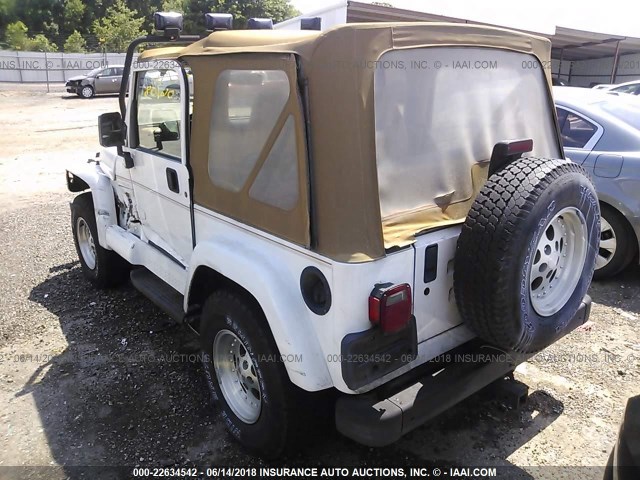 1J4FY49S5VP506317 - 1997 JEEP WRANGLER / TJ SAHARA WHITE photo 3