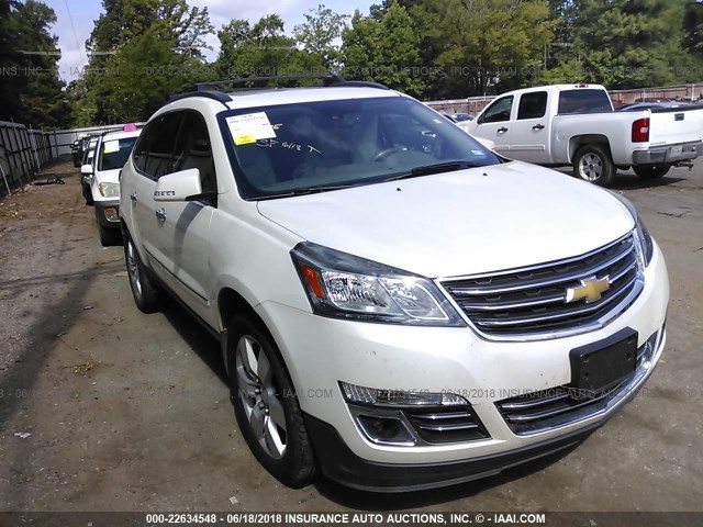 1GNKRJKD9EJ168099 - 2014 CHEVROLET TRAVERSE LTZ WHITE photo 1