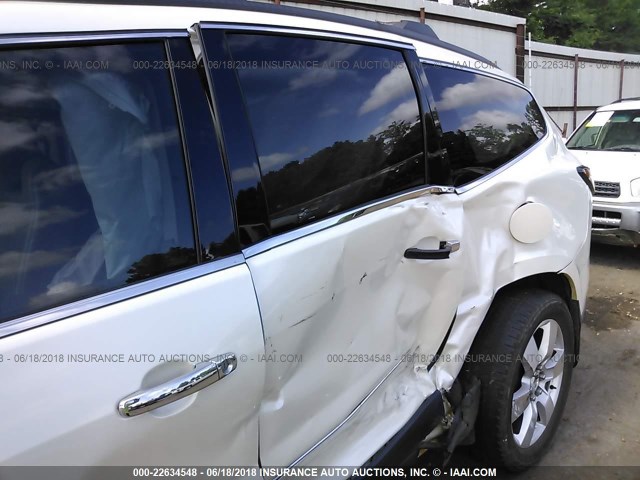 1GNKRJKD9EJ168099 - 2014 CHEVROLET TRAVERSE LTZ WHITE photo 6