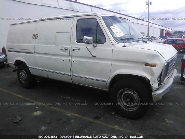 1FTJE34G7MHA02348 - 1991 FORD ECONOLINE E350 VAN WHITE photo 1