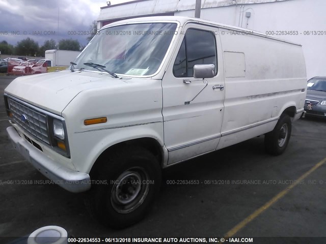 1FTJE34G7MHA02348 - 1991 FORD ECONOLINE E350 VAN WHITE photo 2