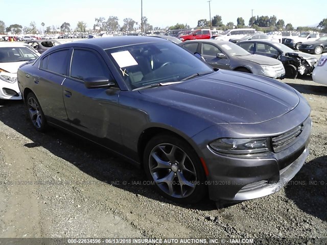 2C3CDXHG2FH722431 - 2015 DODGE CHARGER SXT GRAY photo 1