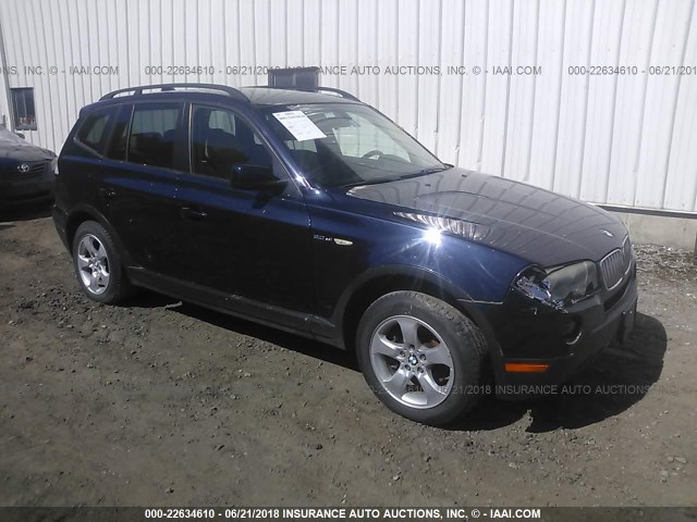 WBXPC93497WF14385 - 2007 BMW X3 3.0SI BLUE photo 1