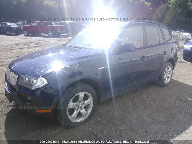 WBXPC93497WF14385 - 2007 BMW X3 3.0SI BLUE photo 2