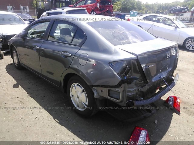 2HGFB2F65CH317317 - 2012 HONDA CIVIC HF GRAY photo 3