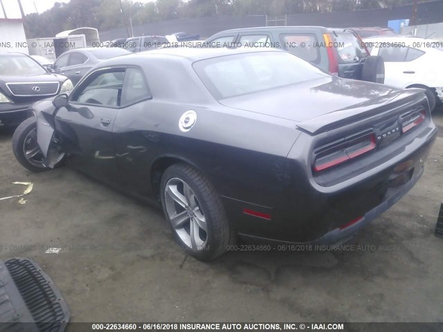 2C3CDZAT9FH757552 - 2015 DODGE CHALLENGER SXT GRAY photo 3