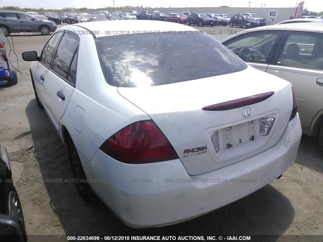 1HGCM561X6A134727 - 2006 HONDA ACCORD VALUE WHITE photo 3