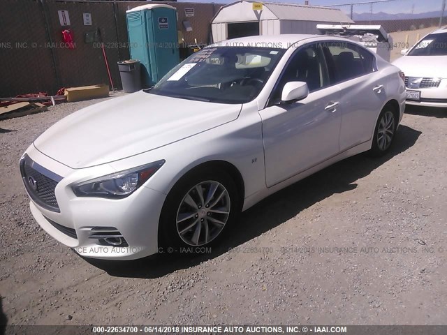 JN1BV7AP1FM358999 - 2015 INFINITI Q50 PREMIUM/SPORT WHITE photo 2