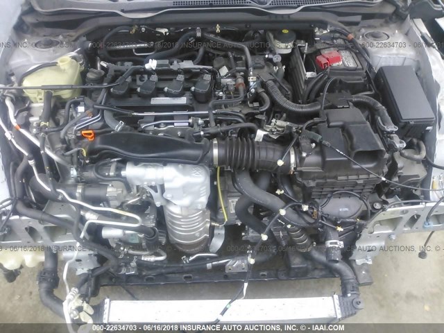 2HGFC1F76HH633896 - 2017 HONDA CIVIC EXL SILVER photo 10