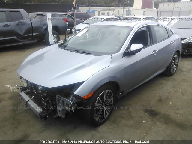 2HGFC1F76HH633896 - 2017 HONDA CIVIC EXL SILVER photo 2