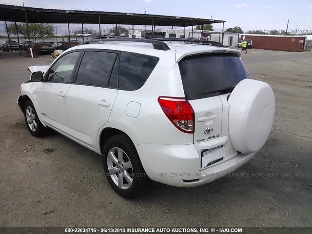 JTMZK31V385022005 - 2008 TOYOTA RAV4 LIMITED WHITE photo 3