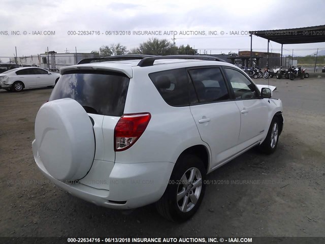 JTMZK31V385022005 - 2008 TOYOTA RAV4 LIMITED WHITE photo 4