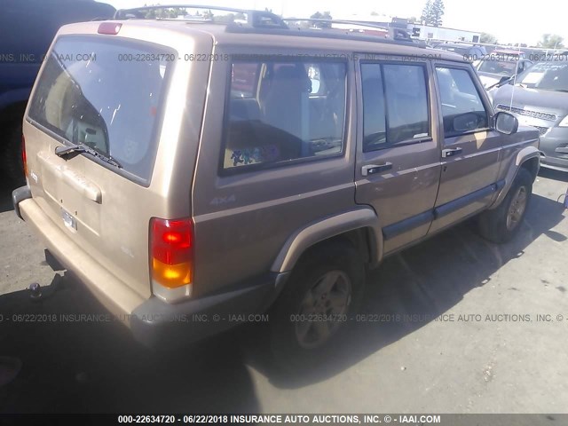 1J4FF68S4XL515605 - 1999 JEEP CHEROKEE SPORT/CLASSIC ოქროსფერი ფოტო 4