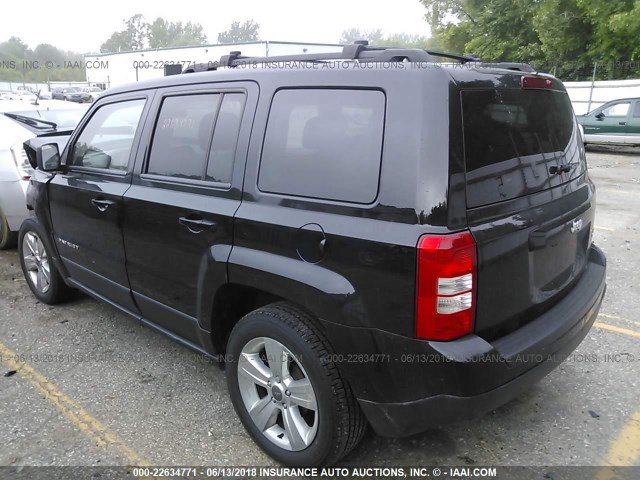 1C4NJPFA2ED804893 - 2014 JEEP PATRIOT LATITUDE BLACK photo 3