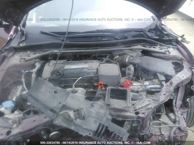 1HGCR2F52EA055490 - 2014 HONDA ACCORD SPORT MAROON photo 10