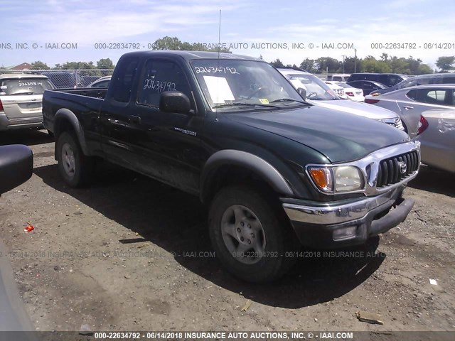 5TEWN72N62Z045010 - 2002 TOYOTA TACOMA XTRACAB GREEN photo 1