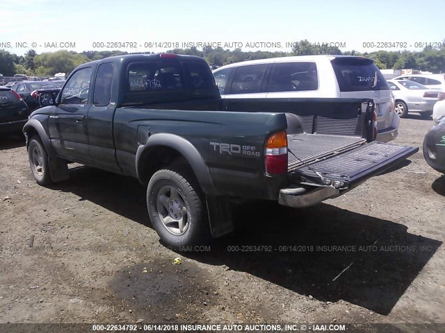 5TEWN72N62Z045010 - 2002 TOYOTA TACOMA XTRACAB GREEN photo 3