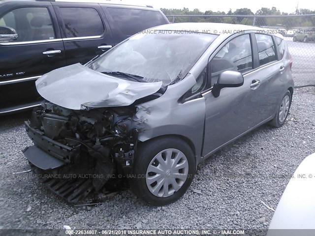 3N1CE2CP3EL409495 - 2014 NISSAN VERSA NOTE S/S PLUS/SV/SL GRAY photo 2