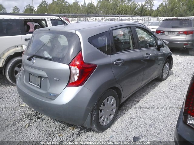 3N1CE2CP3EL409495 - 2014 NISSAN VERSA NOTE S/S PLUS/SV/SL GRAY photo 4