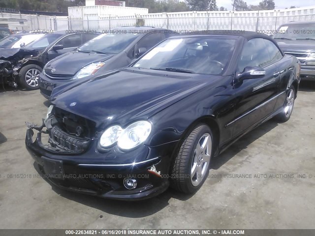 WDBTK75G66T056049 - 2006 MERCEDES-BENZ CLK 500 BLACK photo 2