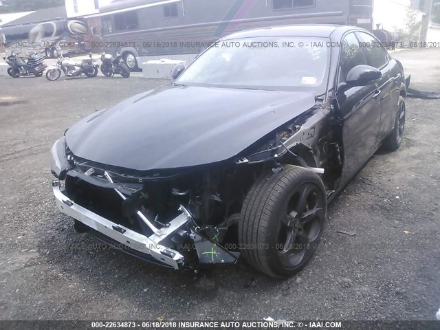 ZARFAEDN3J7563732 - 2018 ALFA ROMEO GIULIA Q4 BLACK photo 2
