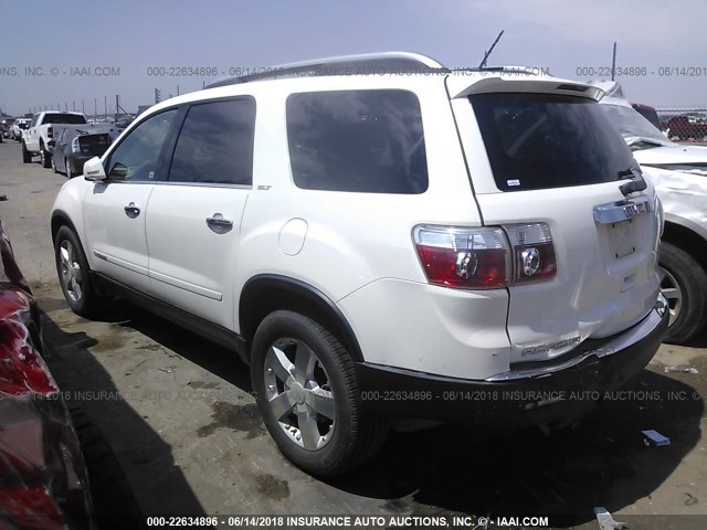 1GKER23717J151745 - 2007 GMC ACADIA SLT-1 Blanc photo 3