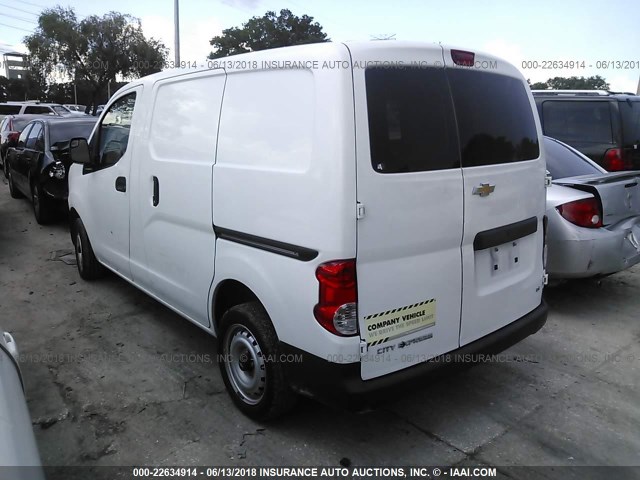 3N63M0YN3FK706346 - 2015 CHEVROLET CITY EXPRESS LS WHITE photo 3