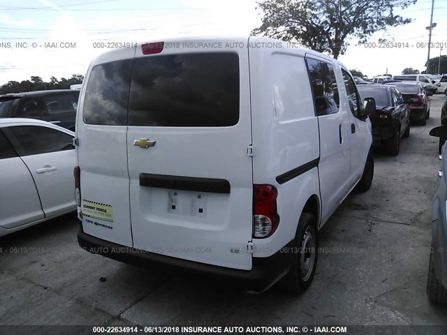 3N63M0YN3FK706346 - 2015 CHEVROLET CITY EXPRESS LS WHITE photo 4