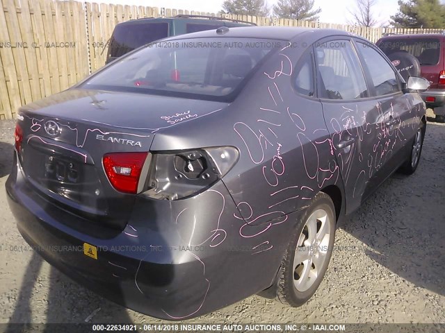 KMHDU46D28U492487 - 2008 HYUNDAI ELANTRA GLS/SE/LIMITED GRAY photo 4