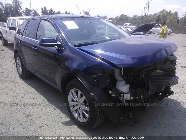 2FMDK3KC1BBB26840 - 2011 FORD EDGE LIMITED BLUE photo 1