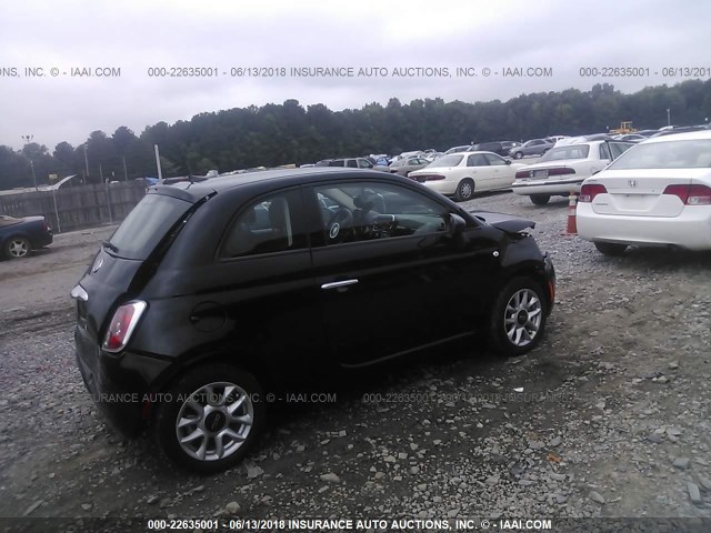 3C3CFFKR3HT557868 - 2017 FIAT 500 POP BLACK photo 4