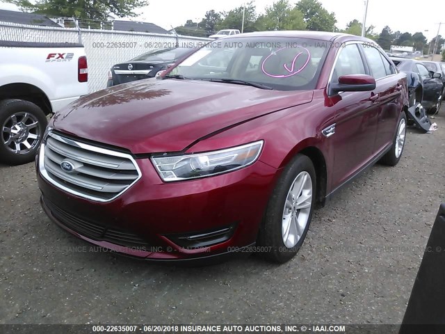 1FAHP2E8XFG183714 - 2015 FORD TAURUS SEL RED photo 2