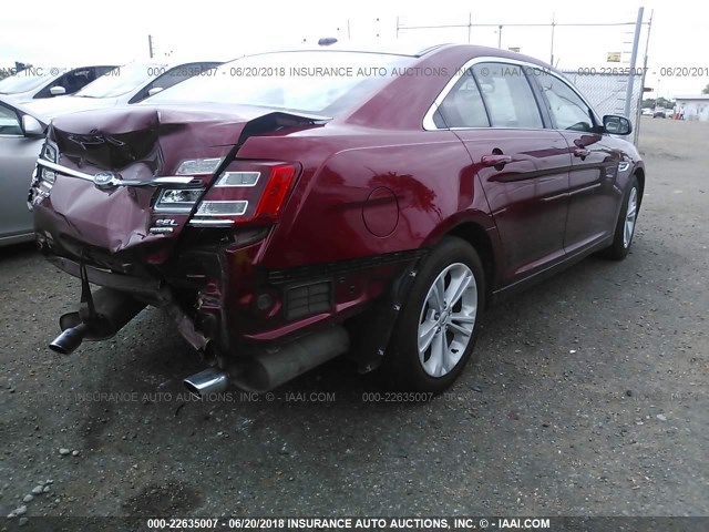 1FAHP2E8XFG183714 - 2015 FORD TAURUS SEL RED photo 4