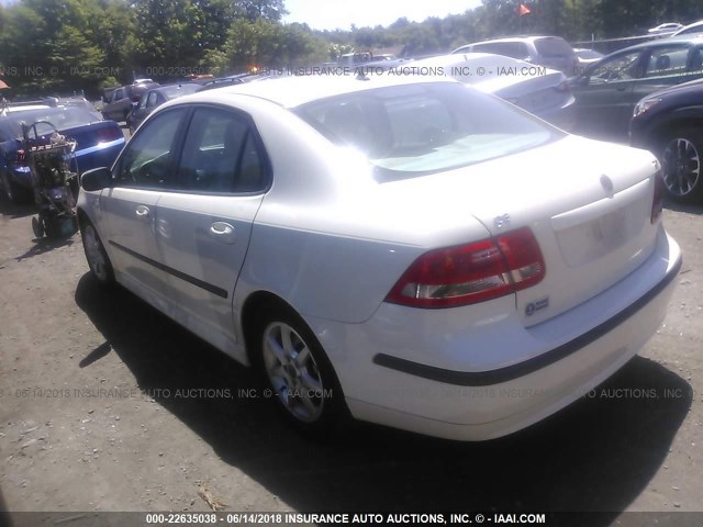 YS3FD49Y971115725 - 2007 SAAB 9-3 2.0T WHITE photo 3