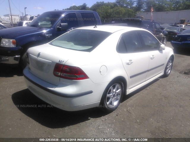 YS3FD49Y971115725 - 2007 SAAB 9-3 2.0T WHITE photo 4