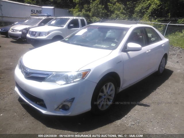 4T1BD1FKXCU020549 - 2012 TOYOTA CAMRY HYBRID/LE/XLE 白色 照片 2