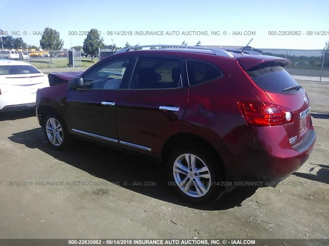 JN8AS5MV8FW256415 - 2015 NISSAN ROGUE SELECT S RED photo 3