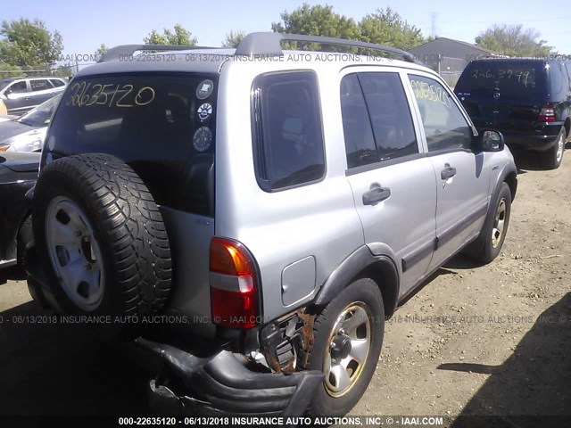 2S3TD52V346100180 - 2004 SUZUKI VITARA LX SILVER photo 4